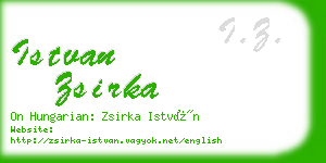 istvan zsirka business card